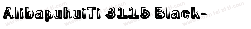 AlibapuhuiTi 3115 Black字体转换